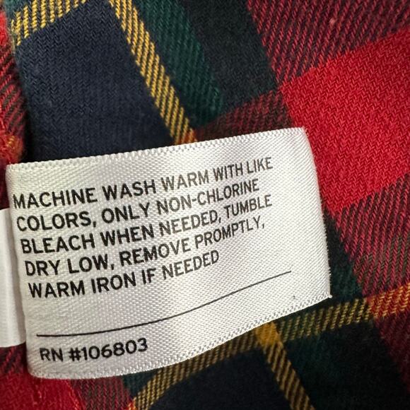 Duluth Trading Flannel Plaid Cotton Button Up Shirt Womens Size XL Free Swingin - Picture 5 of 5